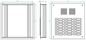Grothe Türstation EV1 dreireihig TS 787 3-7