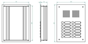 Grothe Türstation V2A zweireihig TS 788 2-6