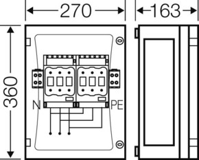 Hensel Lasttrenngehäuse 2xNH 00C,3p 125A FP 4212