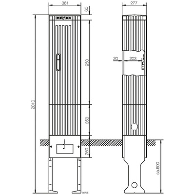 ABN Anschlusssäule FB1 BH7 m.M-Platte SL202P