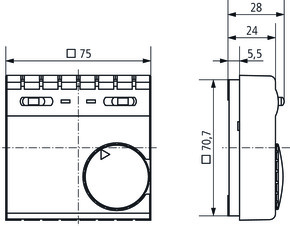 Theben AP-Raumthermostat 4-/5-Leiter,1Wechsl. RAMSES 709