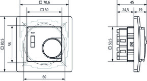 Theben UP-Raumthermostat 2-/3-Leiter,1Öffner RAMSES741 RA