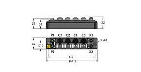Turck Multiprotokoll-I/O-Modul kompakt TBEN-S2-2COM-4DXP