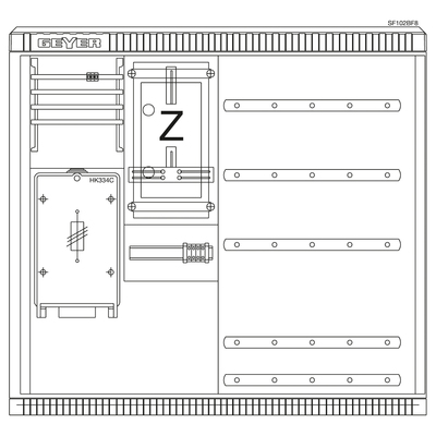 ABN Festplatzverteilerschrank 1x K-HAS (KH00) SF102BF8