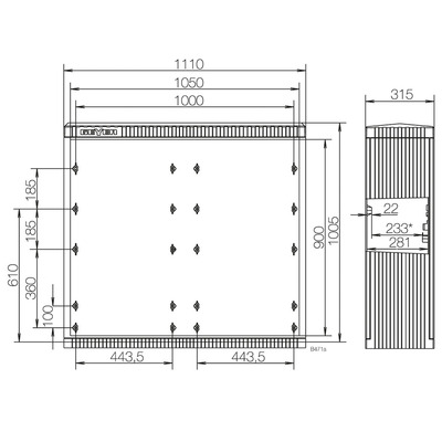 ABN Kabelverteilerschrank Montagepl. FB4,BH6 SL102P