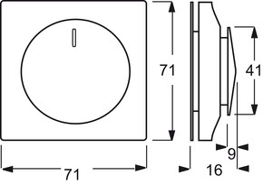 Busch-Jaeger Zentralscheibe stws mt für Drehdimmer 6540-774