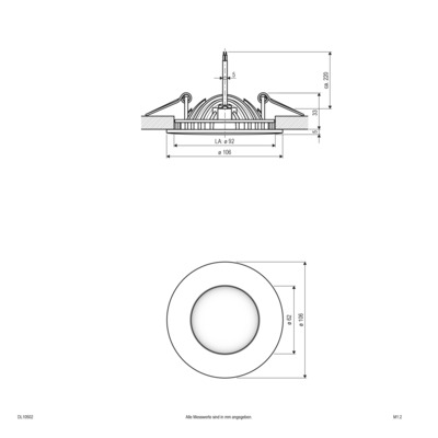 EVN Lichttechnik P-LED Deckeneinbauleuchte 3000K 350mA rund weiß DL10502