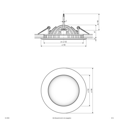 EVN Lichttechnik P-LED Deckeneinbauleuchte 3000K 350mA rund weiß DL15002