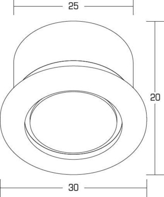 Brumberg Leuchten LED-Lichtpunkt 1xLED 1W weiß P3654W