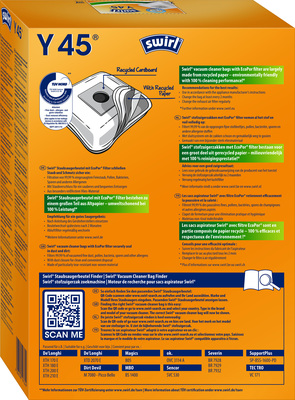 Swirl Staubbeutel für übrige Marken Y 45 EcoPor VE4