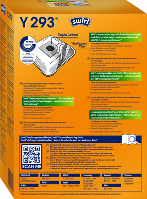 Swirl Staubbeutel für übrige Marken Y 293 EcoPor VE4