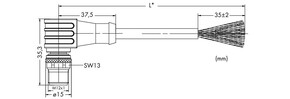 WAGO GmbH & Co. KG PROFIBUS-Leitung M12B-St. 5-polig,violett 756-1104/060-050
