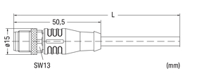 WAGO GmbH & Co. KG ETHERNET-Leitung M12D-St. axial,4-polig,grün 756-1201/060-100