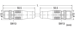 WAGO GmbH & Co. KG ETHERNET-Leitung M12D-St. axial,grün 756-1203/060-100