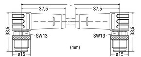 WAGO GmbH & Co. KG ETHERNET-Leitung M12D-St. winklig,grün 756-1204/060-030