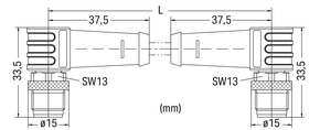 WAGO GmbH & Co. KG ETHERNET-Leitung M12D-St. winklig,grün 756-1204/060-030
