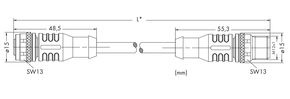 WAGO GmbH & Co. KG CANopen-/DeviceNet-Leitung axial,violett 756-1405/060-004