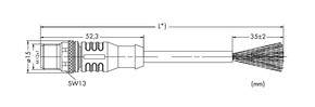 WAGO GmbH & Co. KG sercos Leitung M12D-Steck. axial,4-polig,rot 756-1601/060-050