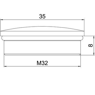 OBO Bettermann Vertr Verschlussschraube Ring 35x12 Messing 168 MS M32 + O