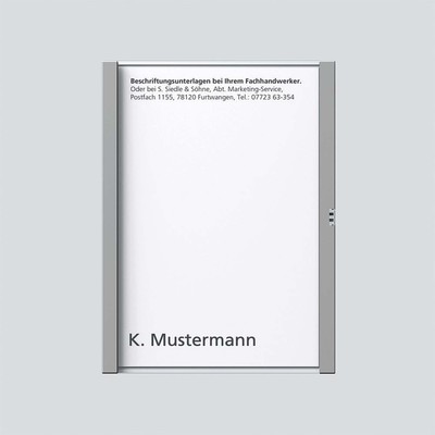 Siedle&Söhne Namensschild titan-met kpl f.TM 612-1 TM 200029785-00