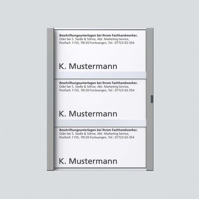 Siedle&Söhne Namensschild titan-met kpl f.TM 612-3 TM 200029793-00
