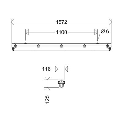 Schuch Licht LED-FR-Wannenleuchte IP65 161 15L60 AUS