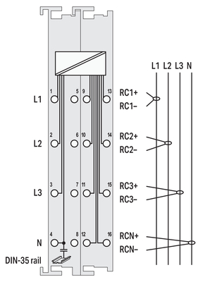 WAGO GmbH & Co. KG Leistungsmessklemme N+Rogowski 750-495/000-002