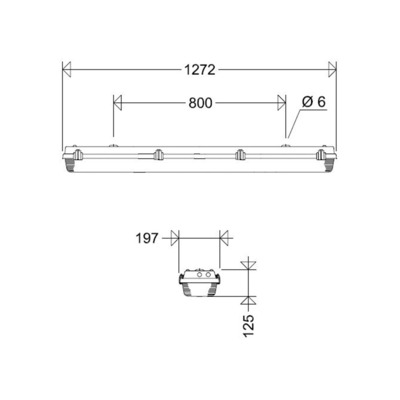 Schuch Licht LED-FR-Wannenleuchte IP65 DALI 162 12L120 DIMD