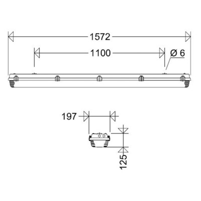Schuch Licht LED-FR-Wannenleuchte IP65 162 15L150
