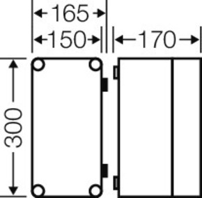 Hensel Mi-Einzelleergehäuse 275x125x146mm Mi 9101