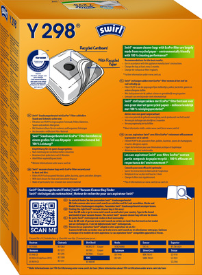 Swirl Staubbeutel für übrige Marken Y 298(Y198)EcoPorVE4