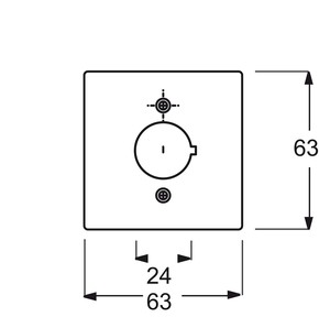 Busch-Jaeger Zentralscheibe stws mt 22,5mm Befehlsgeräte 2533-884