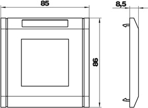 OBO Bettermann Vertr Abdeckrahmen 1-fach ch S990-AR1 RW