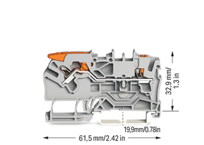 WAGO GmbH & Co. KG 2-Leiter-Durchgangsklemme 2,5qmm, grau 2102-5201
