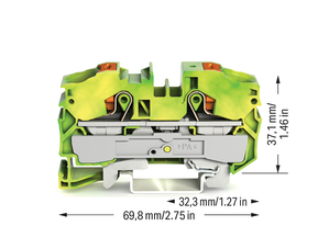 WAGO GmbH & Co. KG 2-Leiter-Schutzleiterkl. 16qmm, grün-gelb 2216-1207