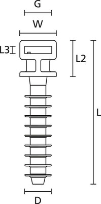 HellermannTyton Wanddübel schwarz LOK01B PA6HIR BK 100