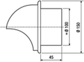 Maico Edelstahl-Lufthaube LH-V2A 10