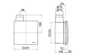 Maico Ventilatoreinsatz 62 m/h ER 60 VZ 15