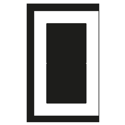 Jung Glasrahmen 2-fach schwarz waage/senkrecht LSP 982 GL SW