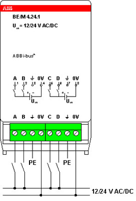 ABB Stotz S&J Binäreingangsmodul 24V BE/M4.24.1