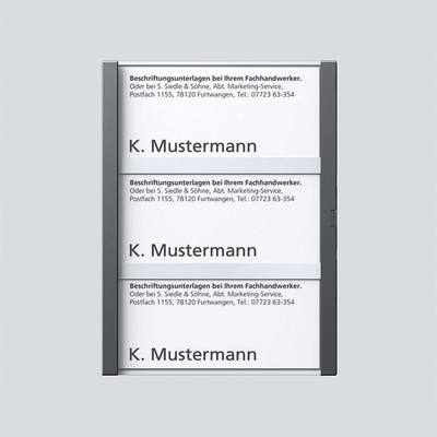 Siedle&Söhne Namensschild dgr-Glim f. TM612-3/BTM650-06 200029959-00