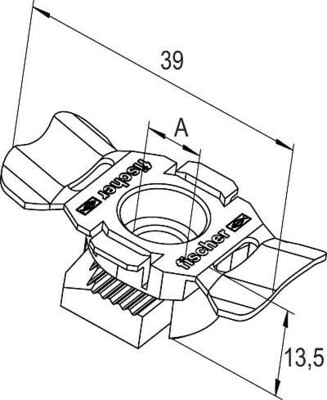 Fischer Deutschl. Schiebemutter FSM Clix P 8