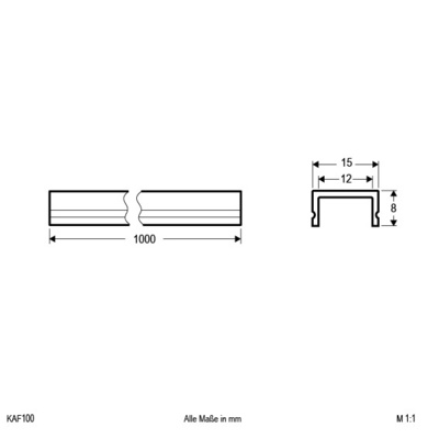EVN Lichttechnik Kunststoff-Abdeckung 100cm gefrostet KAF100