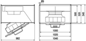Maico Kanalventilator EC-Motor,3Ph1000x500 DPK 56 EC