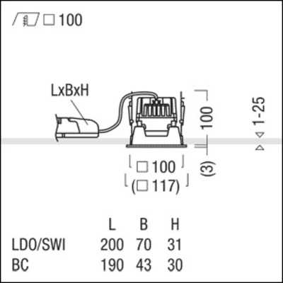 Zumtobel Group LED-Einbauleuchte 4000K P-INF Q #60817889