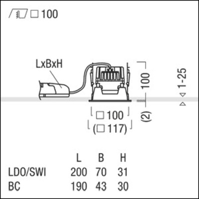 Zumtobel Group LED-Einbauleuchte 3000K P-INF Q #60817915