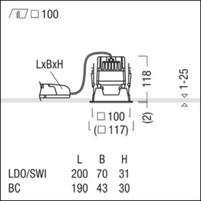 Zumtobel Group LED-Einbauleuchte 4000K P-INF Q #60817933