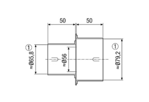 Maico Reduzierstück f.Flexrohr 75 auf 63 MF-RZ75/63