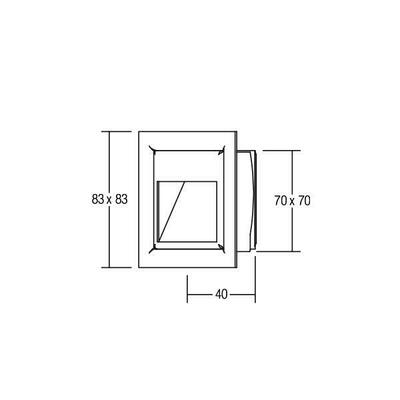 Brumberg Leuchten LED-Wand-EB-Leuchte aluminium Power-LED or, 1W P3729Y