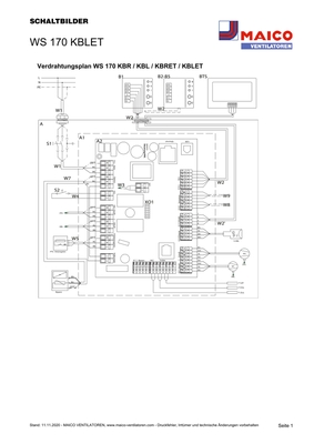 Maico Raumluft-System Bypass re bis 130m2 WS 170 KBLET